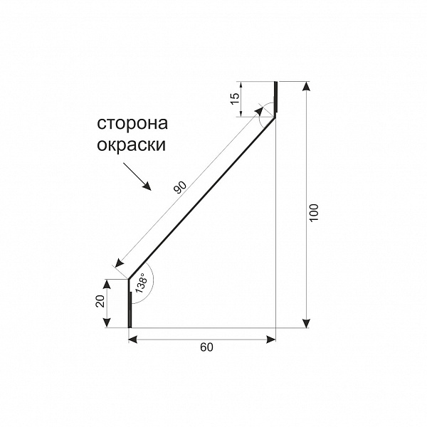 Ламель для забора жалюзи Стандарт (ПЭД-01-6005/6005-0.45)